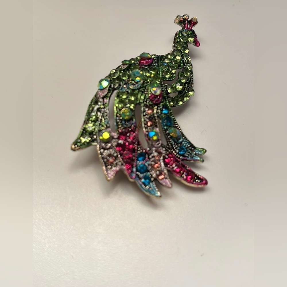 Peacock Brooch